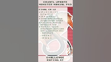 Exposed D&D 5e Couatl Challenge Rating #Shorts [Updated]