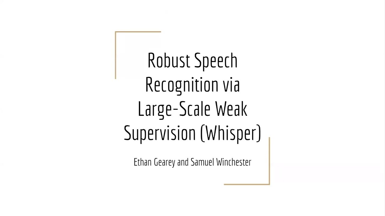 Whisper - 5-Minute Student Presentation by Ethan Gearey and Samual Winchester 