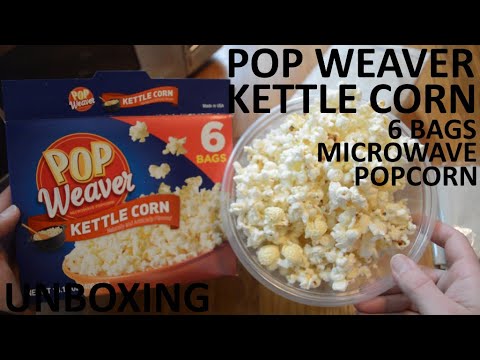 Unboxing Pop Weaver Kettle Corn 6 Bags Microwave Popcorn