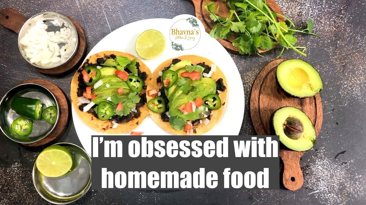 Black bean guacamole tostada
