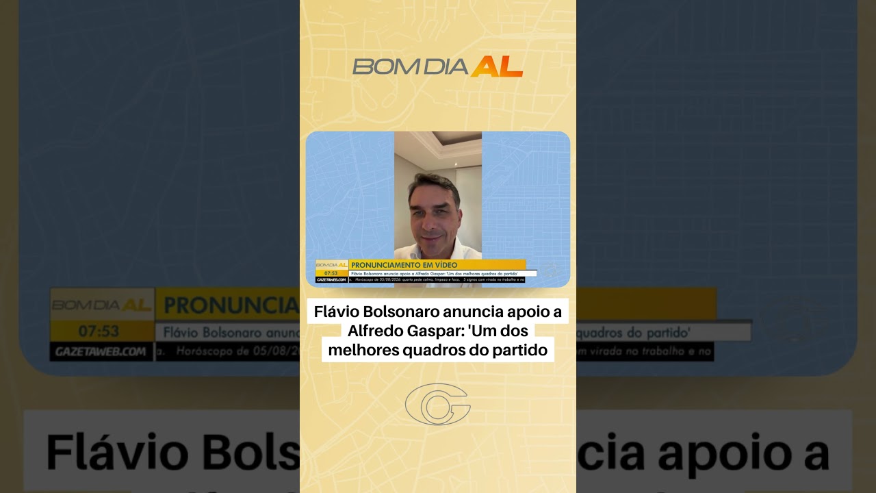 Flávio Bolsonaro anuncia apoio a Alfredo Gaspar: “Um dos melhores quadros do partido”