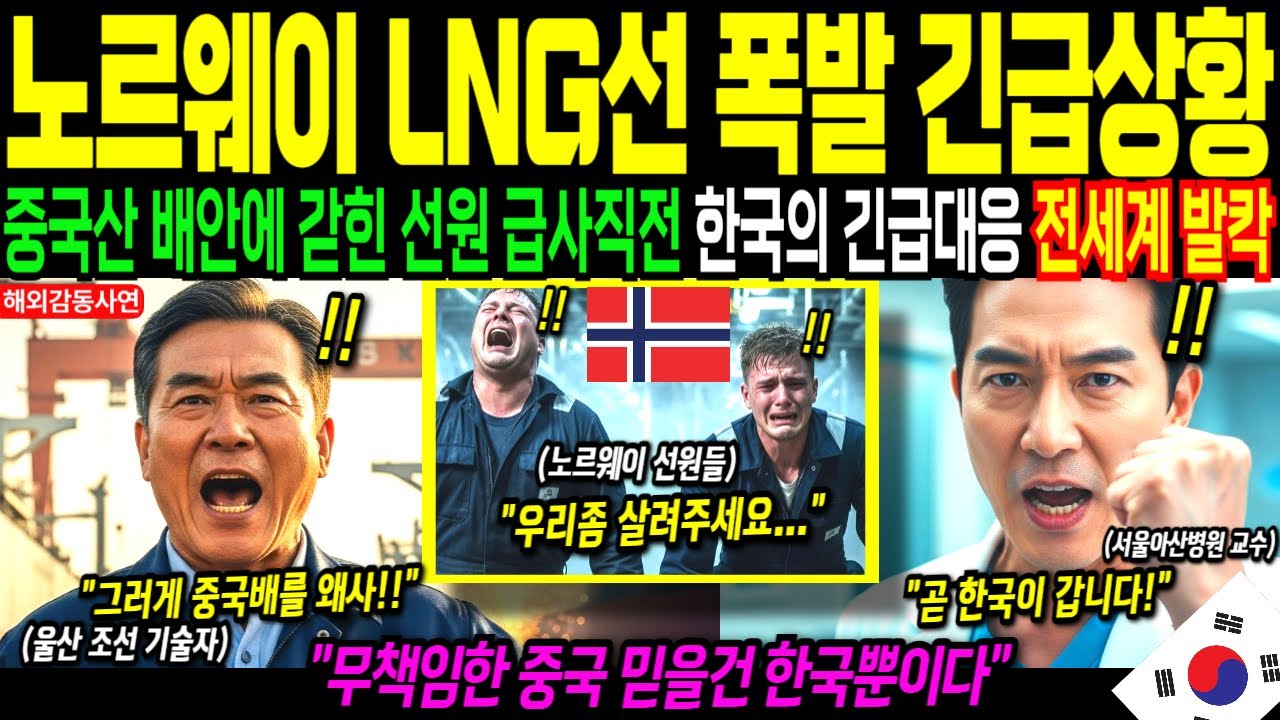 [해외감동사연] 중국산 LNG선 48시간 후 폭발? 노르웨이가 결국 한국에 울며 SOS한 이유