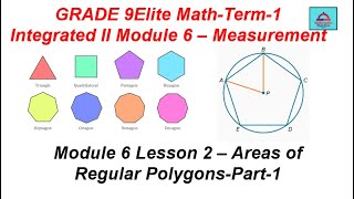 Grade 9 Elite Term-1-Math-Lesson-6.2 Module-6– Areas of Regular Polygons and its types-Part-1