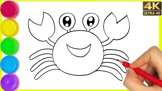 How To Draw A Crab Step By Step 🦀 Crab Drawing Easy @supereasydrawings @MagicFingersArt