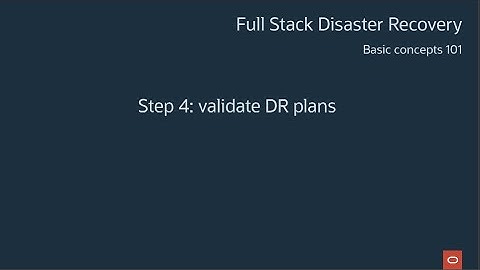 Step 4 validate DR Plans