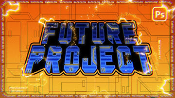 How to Create FUTURISTIC LIGHTNING TEXT EFFECT in Adobe Photoshop