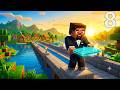 Minecraft Relaxing Longplay 🌉🌅 Building a Bridge to the Village | No Commentary(Relax • Sleep)– Ep 8