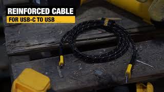 DEWALT USB C to USB Reinforced Charging Cable