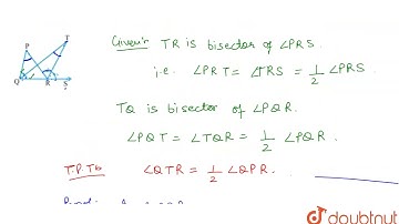 In Fig. 6.44, the side QR of PQR is produced to a point S. If the bisectors of /_P Q R and /_P ...
