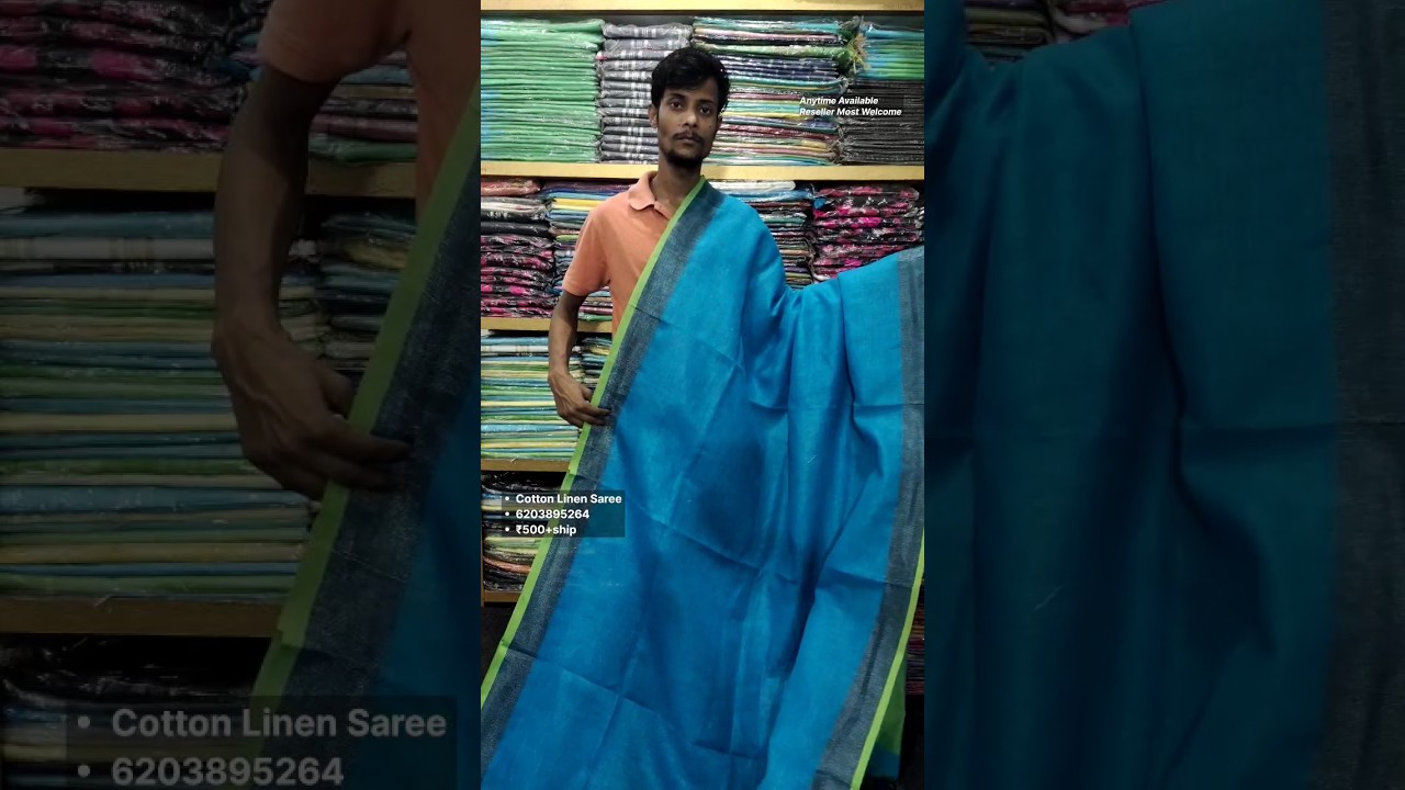Linen saree  