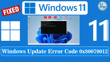 ✅ How To Fix Windows Update Error Code 0x80070012