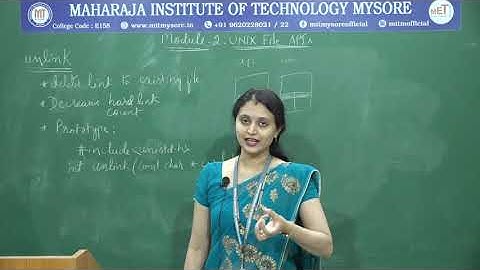 UNIX File APIs: link,unlink,stat,access,chmod | VII | CS | Module2 | USP | Session5