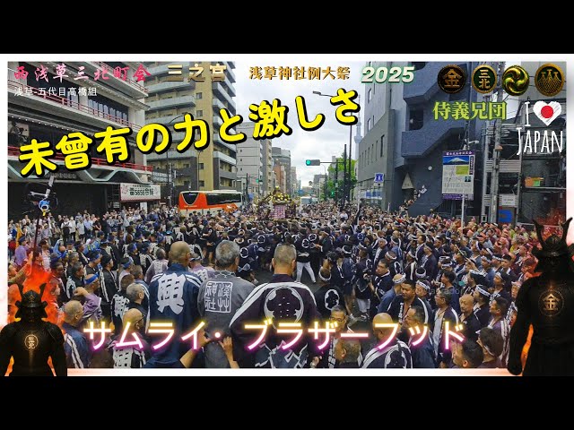 三社祭2025 浅草‐五代目高橋組〈丸金〉 西浅三北 三之宮本社神輿伝説の