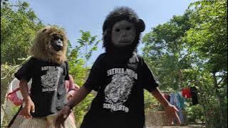 Atraksi Can macanan Bocil Ondel ondel betawi dan Topeng Monyet Badut Lucu Bersama Drumband