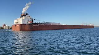 Great Lakes freighters Paul R Tregurtha and Mesabi Miner in the Soo Harbor