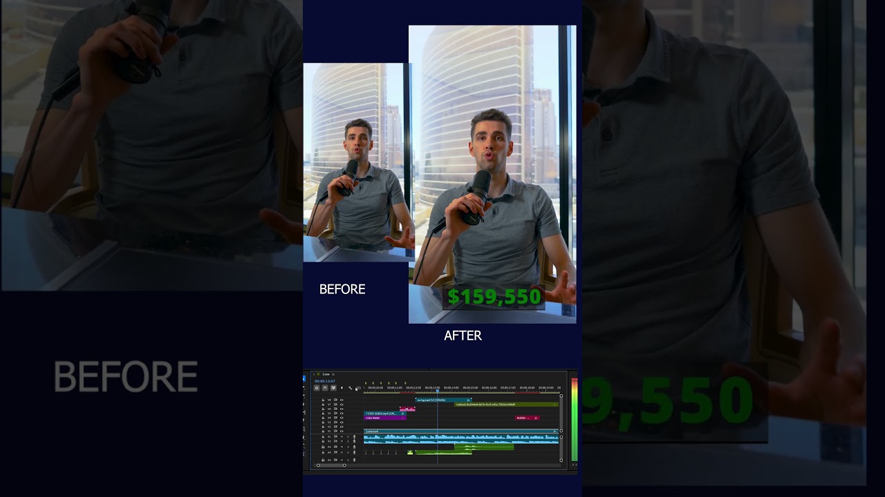 Before and after of my editing #edit #motiongraphics #aftereffects #editor