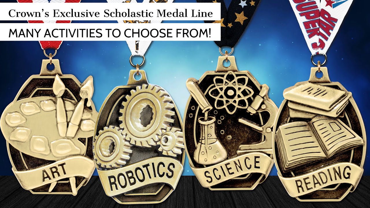 Robotics Award Medal Great Science Fair Medals Gold 2 1/4 Robotics 3D Medals 
