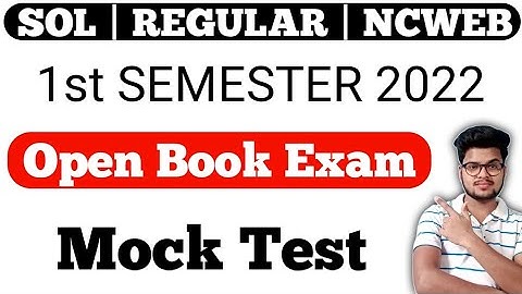 DU/SOL/NCWEB 1st Semester ONE Mock Test Update 2021-22