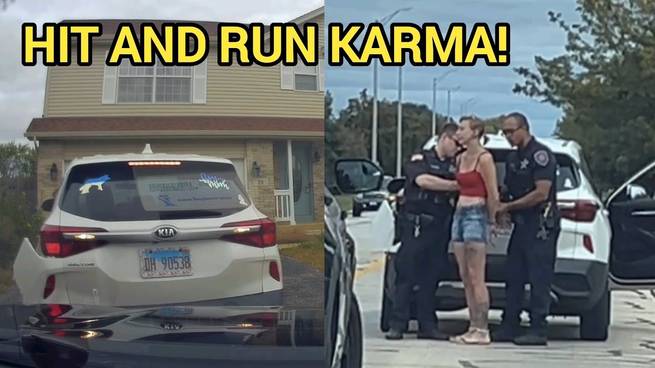 Hit and Run Driver Gets Funny Instant Karma! - YouTube