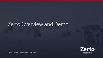 Zerto Overview and vSphere to vSphere Failover Live Demo