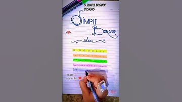 5 Simple border designs for assignment #shorts #short #youtubeshorts #calligraphy #border#design#art