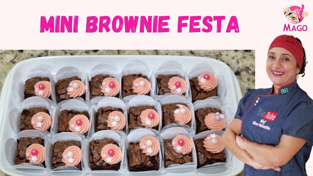 Mais fácil que Brigadeiro! Venda por CENTO  e lucre alto com Mini Brownie tamanho festa (Aula Mago)