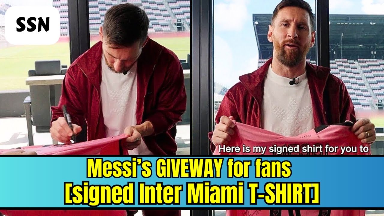 Messi is GIVING AWAY his signed Inter Miami shirt, you can join to participate!Stadium Stories N
