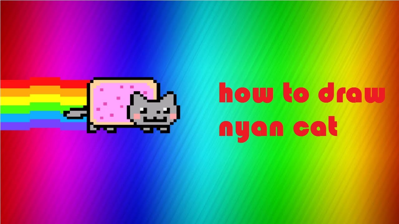 how to draw nyan cat - YouTube