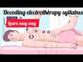 Electrotherapy 1  decoding syllabus in tamil