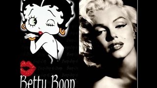 Marilyn Monroe & Betty Boop - ' We Wish You a Merry Christmas & a Happy New Year'' - by missy cat W Marilyn Monroe & Betty Boop - ' We Wish You a Merry Christmas & a Happy New Year'' - by missy cat W