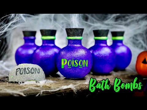 Make A Haunting Impression This Halloween With Poison Potion Bottle Bath Bombs!
