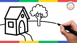Draw a House  Learn COLORS in English