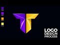 Letter logo design tutorial  letter t  logo tutorial