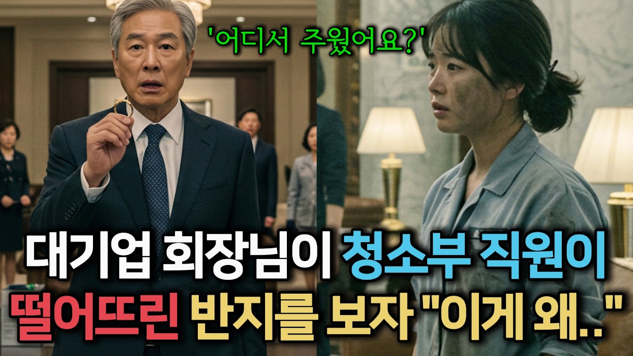 대기업 회장님이 청소부 직원이 떨어뜨린 반지를 보고 