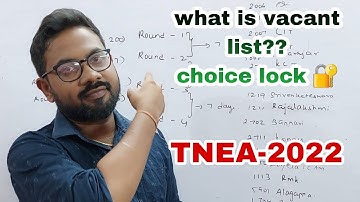 TNEA-2022 | Choice lock 🔐 | what is  vacant list??@vivekmathsscience1013