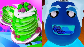 Pancake Run 🥞  vs Reverse gameplay ball Colour Run walkthrough , iOS Android New Update part : 2174 
