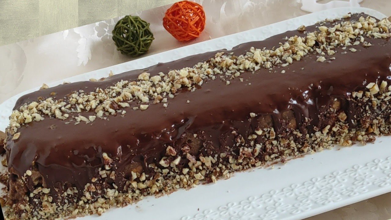 Čokoladni kolač bez pečenja. Kolač sa keksom za 10 minuta!