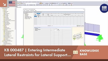 KB 000487 | Entering Intermediate Lateral Restraints for Lateral Support of Members and Sets of M...