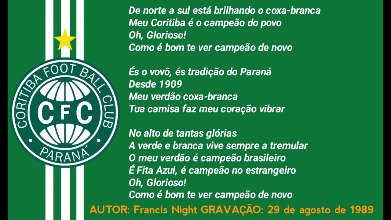 Hino do Coritiba Eterno Campeão | [ VERSÃO ORIGINAL ]