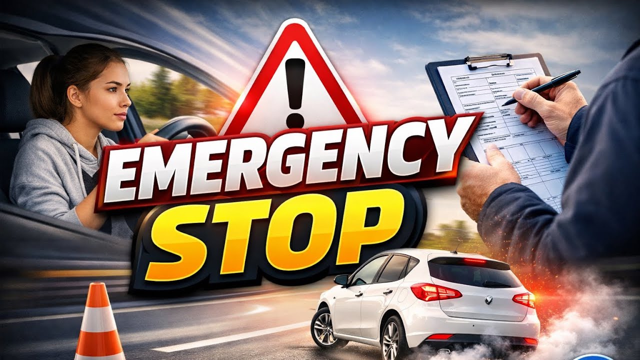 Emergency Stop UK Driving Test | Step-by-Step Maneuver Guide - YouTube