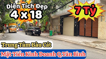 Tân Binh | Bán Nhà 2 Tầng Mặt Tiền Trung Tâm Khu Bàu Cát | Vị Trí Đẹp Có Thể Kinh Doanh Mọi Nghề