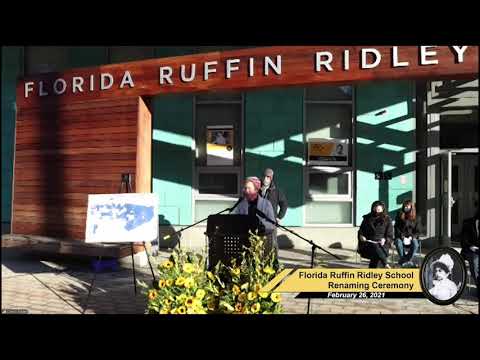 The Florida Ruffin Ridley School Renaming Ceremony - February 26th, 2021