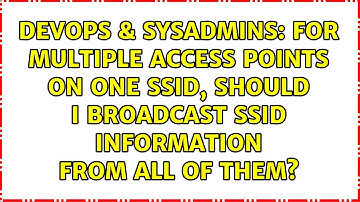 for multiple access points on one SSID, should I broadcast SSID information from all of them?