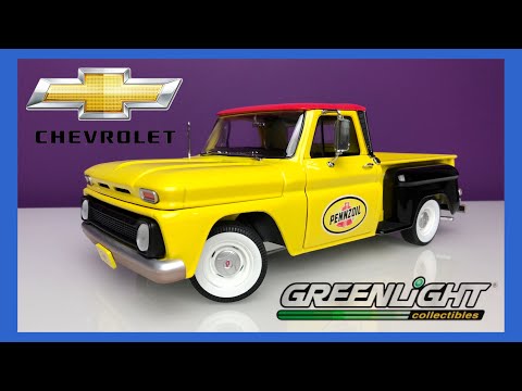 1:18 1965 Chevrolet C-10 Stepside Pennzoil - Greenlight [Unboxing