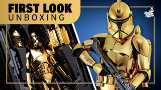 Hot Toys Gold Clone Trooper Figure Unboxing | First Look