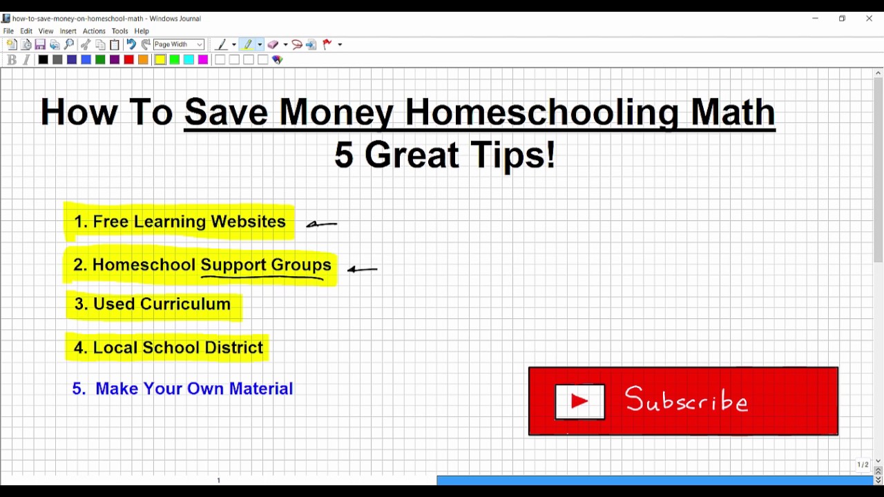 How to Save Money Homeschooling Math