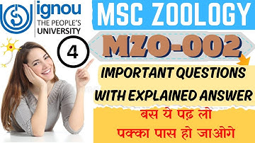 😲IGNOU MSC ZOOLOGY  || MZO-002 || IMPORTANT QUESTIONS WITH EXPLAINED ANSWER 💯 PART 4 #msczoology