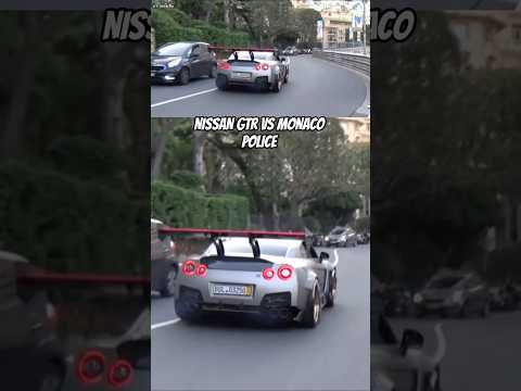 Monaco Police VS Nissan GTR 👮‍♂️ #monaco #Police #nissan #gtr #supercar #automobile #cars