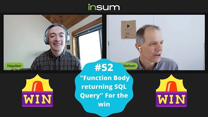 APEX Instant Tips #52: "Function Body returning SQL Query" For the win