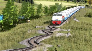 Kereta Api Berjalan Oleng Gila | Trains running on anti-sleepiness tracks